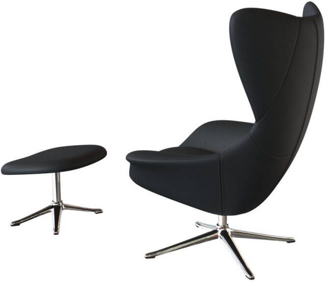 FLEXLUX Oorfauteuil Stilo Solitaire stijlicoon draaibaar aluminium basis - Foto 4