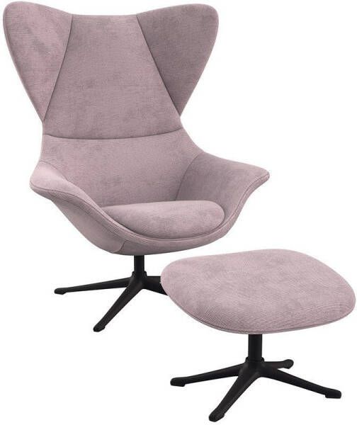 FLEXLUX Oorfauteuil Stilo Relaxsessel TV-Sessel Solitaire stijlicoon draaibaar zwarte poot - Foto 5