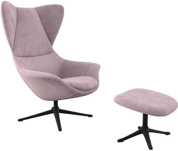 FLEXLUX Oorfauteuil Stilo Relaxsessel TV-Sessel Solitaire stijlicoon draaibaar zwarte poot - Foto 3