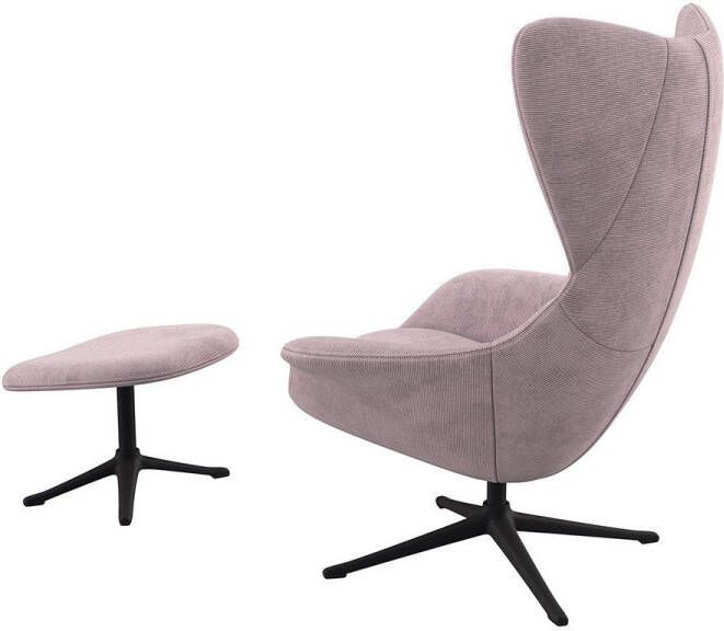 FLEXLUX Oorfauteuil Stilo Relaxsessel TV-Sessel Solitaire stijlicoon draaibaar zwarte poot - Foto 4