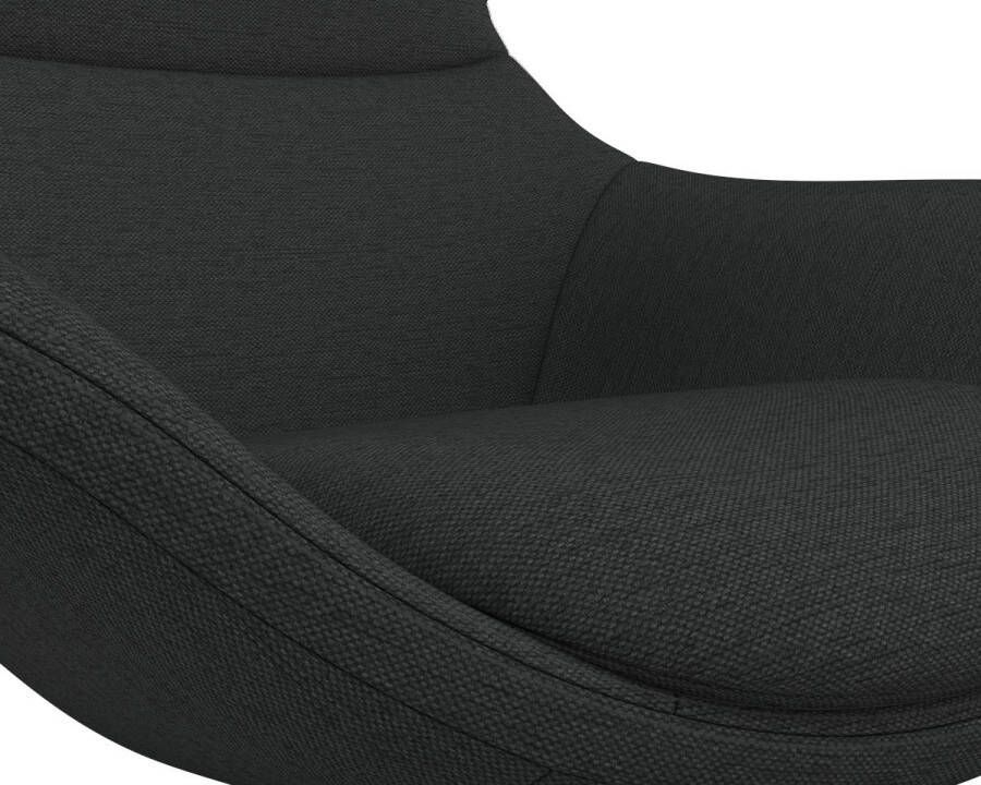 FLEXLUX Oorfauteuil Stilo relaxfauteuil Solitaire stijlicoon draaibaar zwarte poot - Foto 2