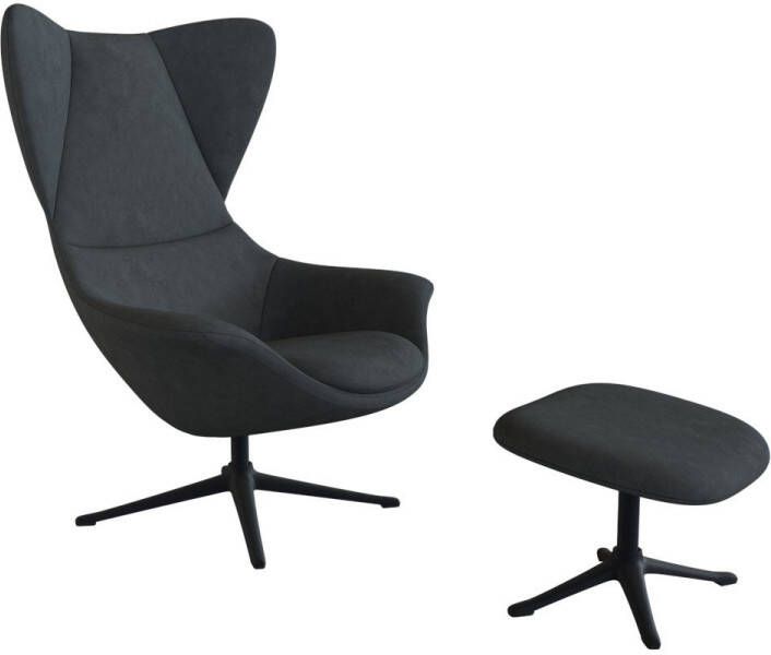 FLEXLUX Oorfauteuil Stilo relaxfauteuil Solitaire stijlicoon draaibaar zwarte poot - Foto 3