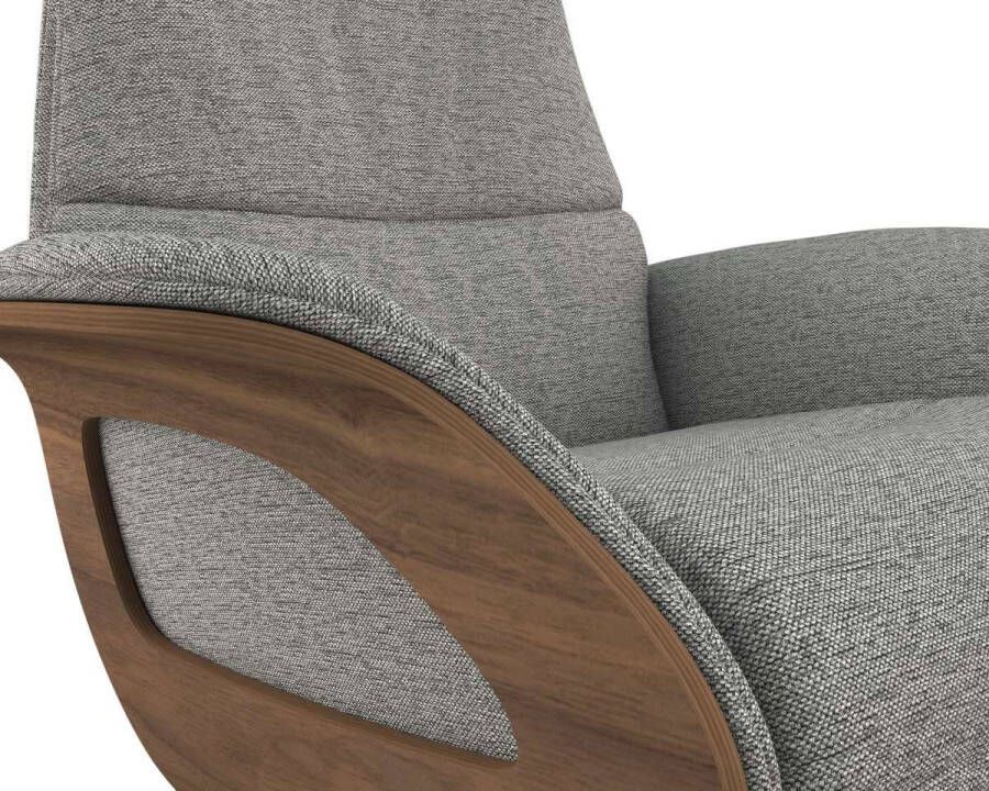 FLEXLUX Relaxfauteuil Clement praktische elektrische fauteuil Maat M elektrische rug- en voetensteun accu armleuning Walnoot zwarte poot - Foto 2