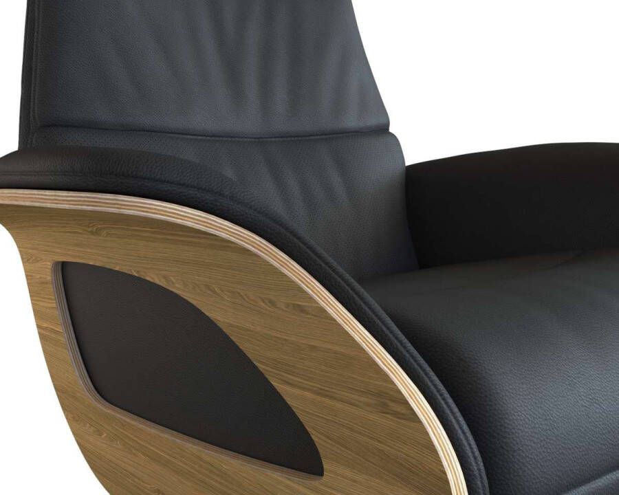 FLEXLUX Relaxfauteuil Clement praktische elektrische fauteuil Maat M elektrische rug- en voetensteun accu armleuning Eiken aluminium voet - Foto 2