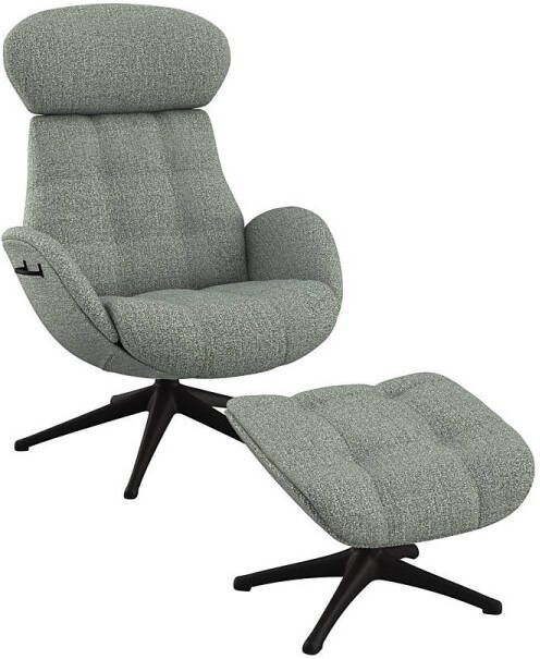 FLEXLUX Relaxfauteuil Relaxchairs Chester Rugleuning & hoofdsteun verstelbaar draaibaar zwarte voet - Foto 5