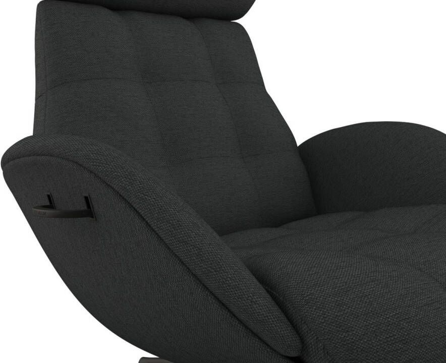 FLEXLUX Relaxfauteuil Relaxchairs Chester Rugleuning & hoofdsteun verstelbaar draaibaar zwarte voet - Foto 2