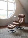 FLEXLUX Relaxfauteuil Relaxchairs Chester Premium comfort rug- en hoofdeindeverstelling draaibaar voet zwart - Foto 6