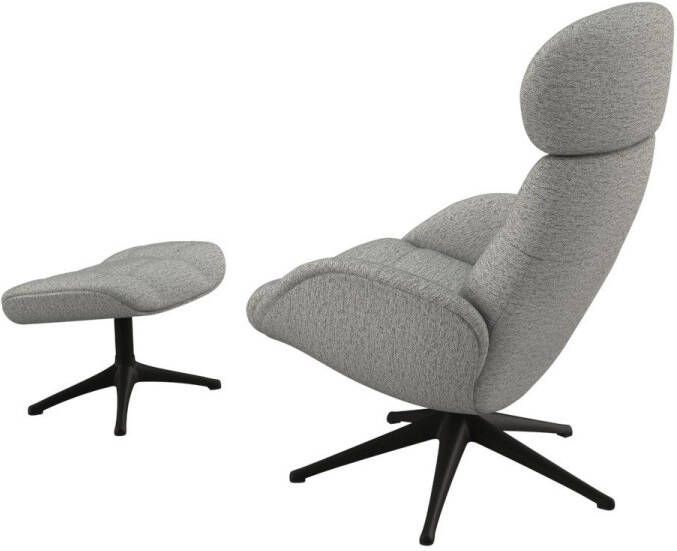 FLEXLUX Relaxfauteuil Relaxchairs Chester Rugleuning & hoofdsteun verstelbaar draaibaar zwarte voet - Foto 4