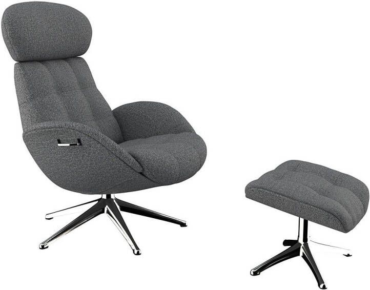 FLEXLUX Relaxfauteuil Chester relaxfauteuil premium comfort Scandi draaibaar Premium comfort rug- en hoofdeindeverstelling draaibaar voet zwart - Foto 5