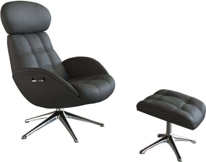 FLEXLUX Relaxfauteuil Chester relaxfauteuil premium comfort Scandi draaibaar Premium comfort rug- en hoofdeindeverstelling draaibaar voet zwart - Foto 4