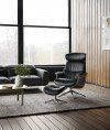 FLEXLUX Relaxfauteuil Clement rug- en hoofdverstelling ergonomisch Airchannels Rug- & hoofdsteunverstelling draaibaar armleuning eik zwart voet - Foto 6