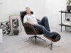 FLEXLUX Relaxfauteuil Clement rug- en hoofdverstelling ergonomisch Airchannels Rug- & hoofdsteunverstelling draaibaar armleuning eik zwart voet - Foto 7