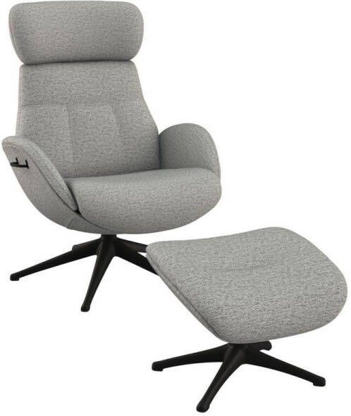 FLEXLUX Relaxfauteuil Relaxchairs Elegant Eersteklas comfort rug- en hoofdsteunverstelling draaibaar zwarte voet - Foto 3