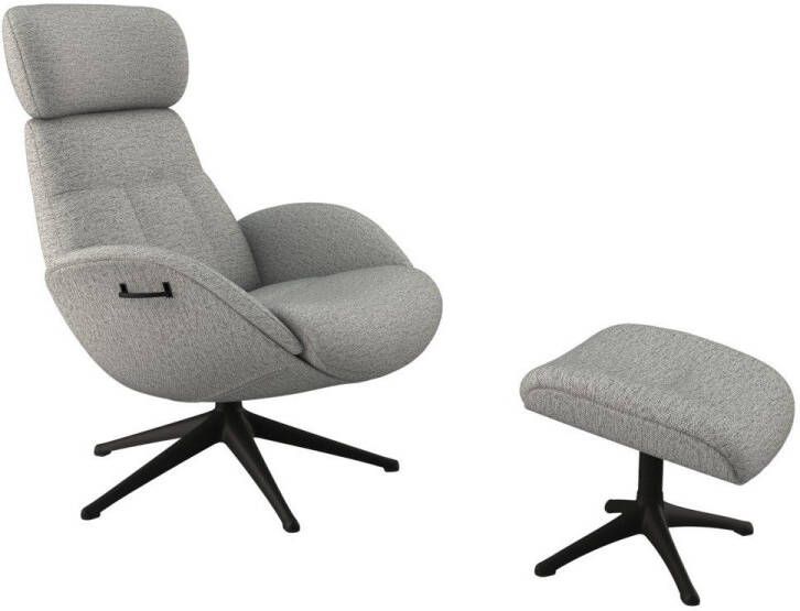 FLEXLUX Relaxfauteuil Relaxchairs Elegant Eersteklas comfort rug- en hoofdsteunverstelling draaibaar zwarte voet - Foto 2