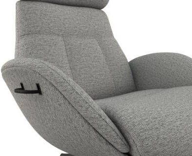 FLEXLUX Relaxfauteuil Relaxchairs Elegant Eersteklas comfort rug- en hoofdsteunverstelling draaibaar zwarte voet - Foto 4