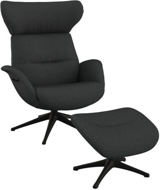 FLEXLUX Relaxfauteuil Relaxchairs More Eersteklas comfort rug- en hoofdsteunverstelling draaibaar zwarte voet - Foto 4