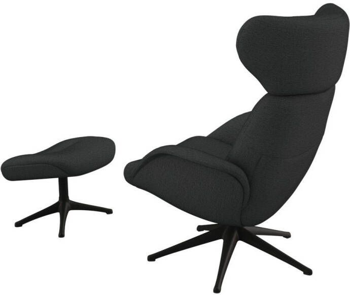 FLEXLUX Relaxfauteuil Relaxchairs More Eersteklas comfort rug- en hoofdsteunverstelling draaibaar zwarte voet - Foto 3