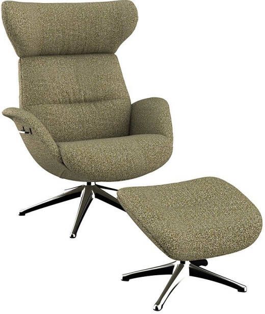 FLEXLUX Relaxfauteuil Relaxchairs More Eersteklas comfort rug- en hoofdsteunverstelling draaibaar aluminium voet - Foto 5