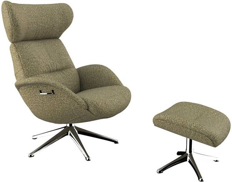 FLEXLUX Relaxfauteuil Relaxchairs More Eersteklas comfort rug- en hoofdsteunverstelling draaibaar aluminium voet - Foto 3