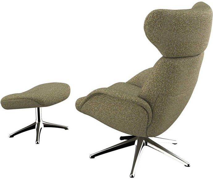 FLEXLUX Relaxfauteuil Relaxchairs More Eersteklas comfort rug- en hoofdsteunverstelling draaibaar aluminium voet - Foto 4