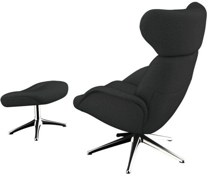 FLEXLUX Relaxfauteuil Relaxchairs More Eersteklas comfort rug- en hoofdsteunverstelling draaibaar aluminium voet - Foto 4