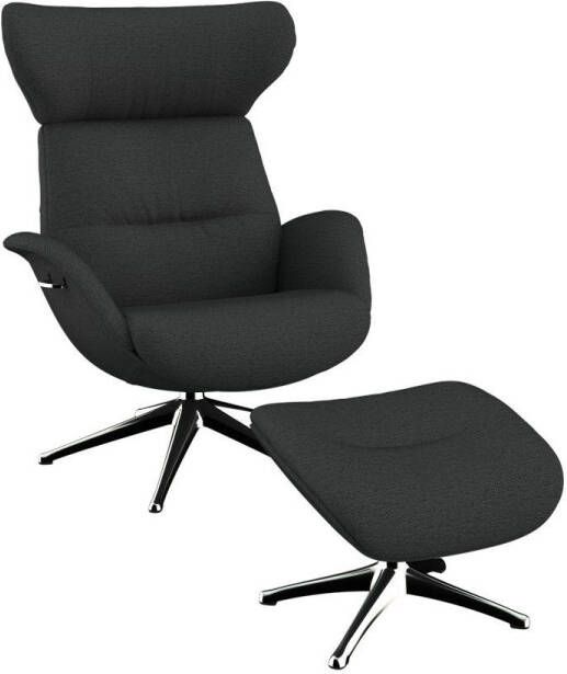 FLEXLUX Relaxfauteuil Relaxchairs More Eersteklas comfort rug- en hoofdsteunverstelling draaibaar aluminium voet - Foto 5