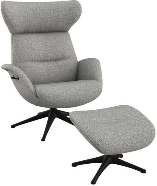 FLEXLUX Relaxfauteuil Relaxchairs More Eersteklas comfort rug- en hoofdsteunverstelling draaibaar zwarte voet - Foto 4