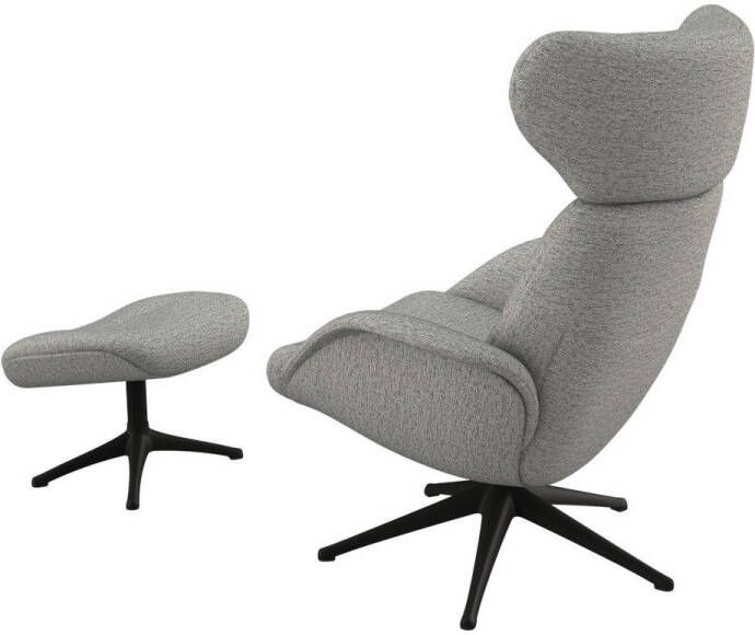 FLEXLUX Relaxfauteuil Relaxchairs More Eersteklas comfort rug- en hoofdsteunverstelling draaibaar zwarte voet - Foto 3