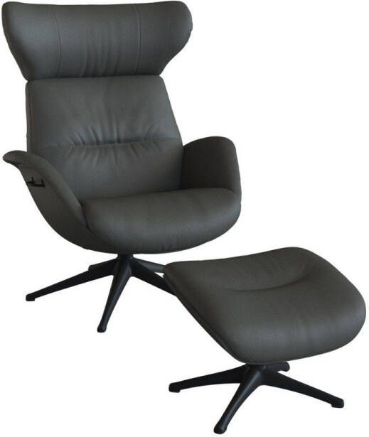 FLEXLUX Relaxfauteuil Relaxchairs More Eersteklas comfort rug- en hoofdsteunverstelling draaibaar zwarte voet - Foto 4