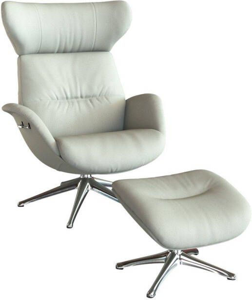 FLEXLUX Relaxfauteuil Relaxchairs More Eersteklas comfort rug- en hoofdsteunverstelling draaibaar aluminium voet - Foto 3