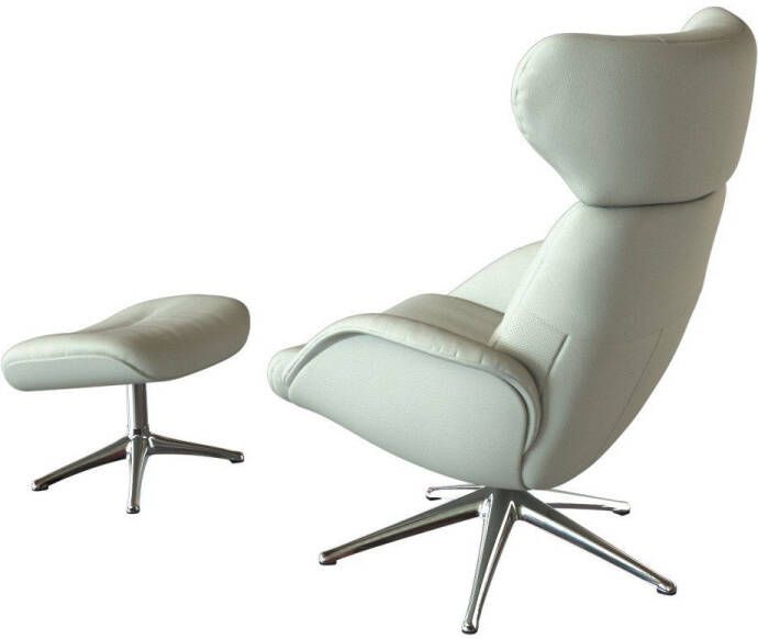 FLEXLUX Relaxfauteuil Relaxchairs More Eersteklas comfort rug- en hoofdsteunverstelling draaibaar aluminium voet - Foto 2