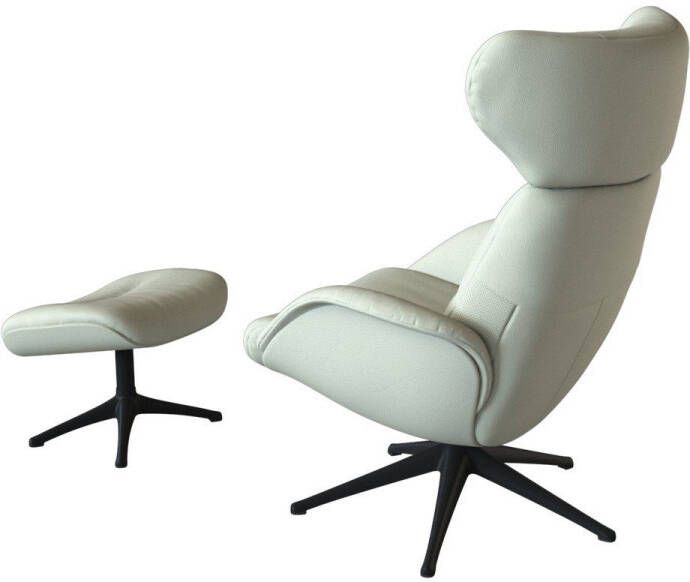 FLEXLUX Relaxfauteuil Relaxchairs More Eersteklas comfort rug- en hoofdsteunverstelling draaibaar zwarte voet - Foto 4