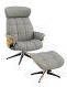 FLEXLUX Relaxfauteuil Relaxchairs Skagen Relaxfunctie & verstelling van hoofdsteun en rugleuning armleuningen Eiken aluminium voet M - Foto 7