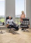 FLEXLUX Relaxfauteuil Relaxchairs Skagen Relaxfunctie & verstelling van hoofdsteun en rugleuning armleuningen Eiken aluminium voet M - Foto 5