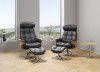 FLEXLUX Relaxfauteuil Relaxchairs Skagen Rug- en hoofdeindeverstelling voet zwart armleuning eik draaibaar - Foto 6