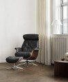 FLEXLUX Relaxfauteuil Relaxchairs Volden Rugleuning & hoofdsteun verstelbaar draaibaar armleuningen Walnoot aluminium voet M - Foto 6