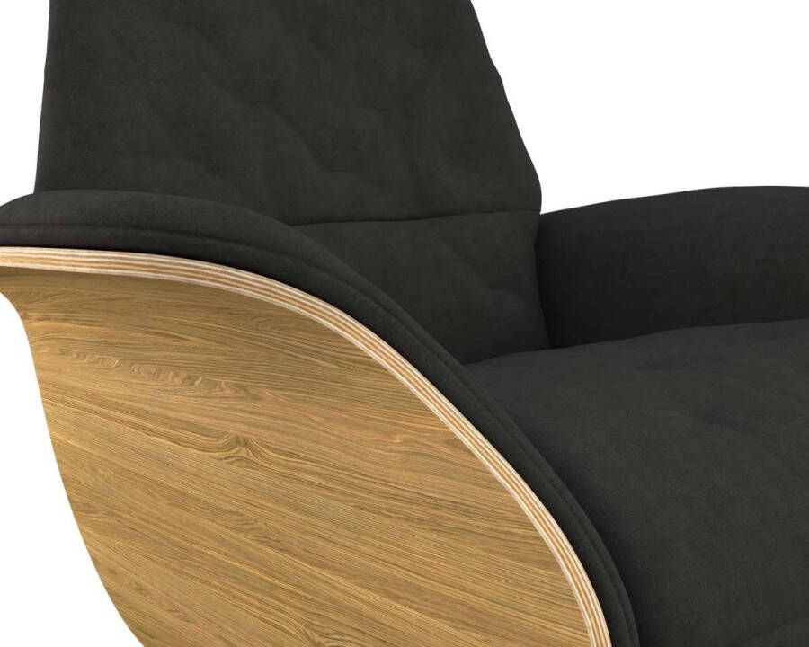 FLEXLUX Relaxfauteuil Volden praktische elektrische fauteuil Maat M elektrische rug- en voetensteun accu armleuning Eiken aluminium voet - Foto 2