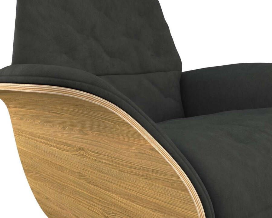 FLEXLUX Relaxfauteuil Volden praktische elektrische fauteuil Maat M elektrische rug- en voetensteun accu armleuning Eiken zwarte poot - Foto 2