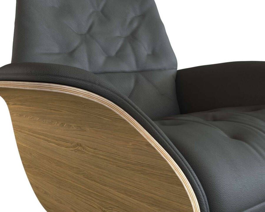 FLEXLUX Relaxfauteuil Volden praktische elektrische fauteuil Maat M elektrische rug- en voetensteun accu armleuning Eiken aluminium voet - Foto 2