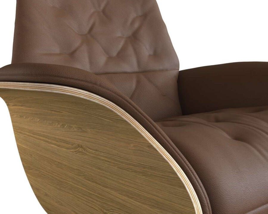 FLEXLUX Relaxfauteuil Volden praktische elektrische fauteuil Maat M elektrische rug- en voetensteun accu armleuning Eiken zwarte poot - Foto 2