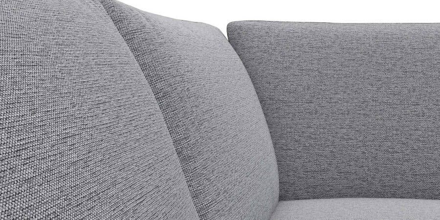 FLEXLUX Hoekbank Fiore L-vorm smalle armleuningen aluminium zwarte poten bxd 234x225 cm koudschuim in de zitting - Foto 2