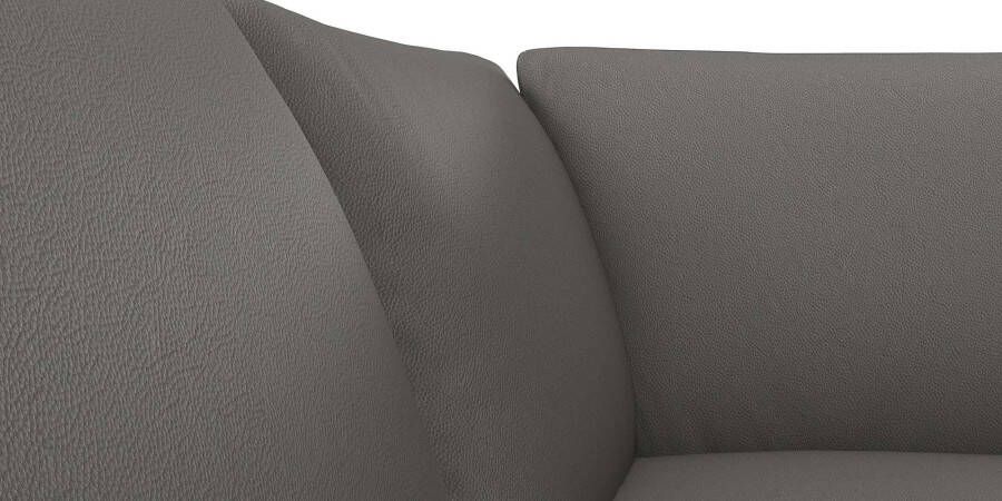 FLEXLUX Hoekbank Fiore L-vorm smalle armleuningen aluminiumkleurige voeten b d 234 225 cm koudschuim in de zitplaats - Foto 3