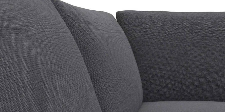 FLEXLUX Hoekbank Fiore L-vorm smalle armleuningen aluminium zwarte poten bxd 234x225 cm koudschuim in de zitting - Foto 2