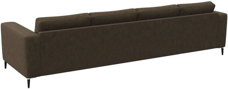 FLEXLUX Hoekbank Fiore L-vorm brede armleuningen koudschuim poten aluminium + zwart - Foto 5