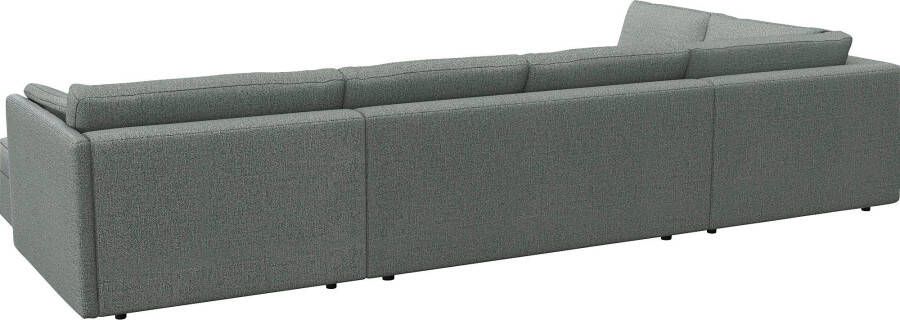FLEXLUX Zithoek Lovane U-vorm comfortabel en comfortabel Zacht en zeer comfortabel grote zitdiepte op koudschuim inclusief sierkussen - Foto 6