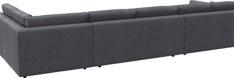 FLEXLUX Zithoek Lovane U-vorm comfortabel en comfortabel Zacht en zeer comfortabel grote zitdiepte op koudschuim inclusief sierkussen - Foto 4