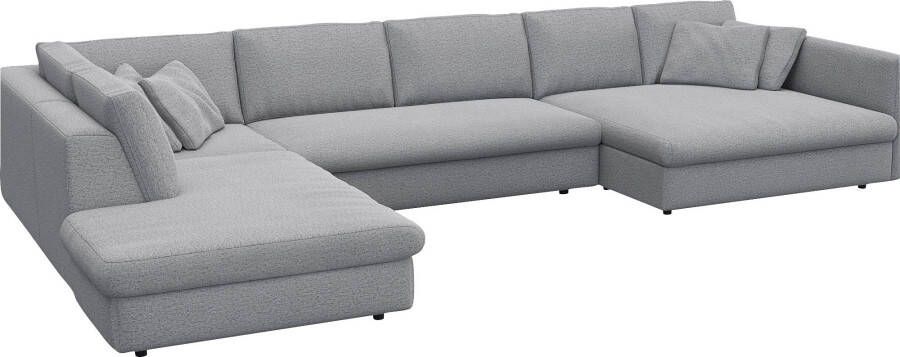 FLEXLUX Zithoek Lovane U-vorm comfortabel en comfortabel Zacht en zeer comfortabel grote zitdiepte op koudschuim inclusief sierkussen - Foto 5