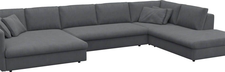 FLEXLUX Zithoek Lovane U-vorm comfortabel en comfortabel Zacht en zeer comfortabel grote zitdiepte op koudschuim inclusief sierkussen - Foto 5