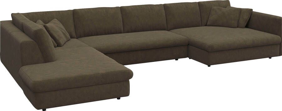 FLEXLUX Zithoek Lovane Zacht en zeer comfortabel grote zitdiepte op koudschuim inclusief sierkussen