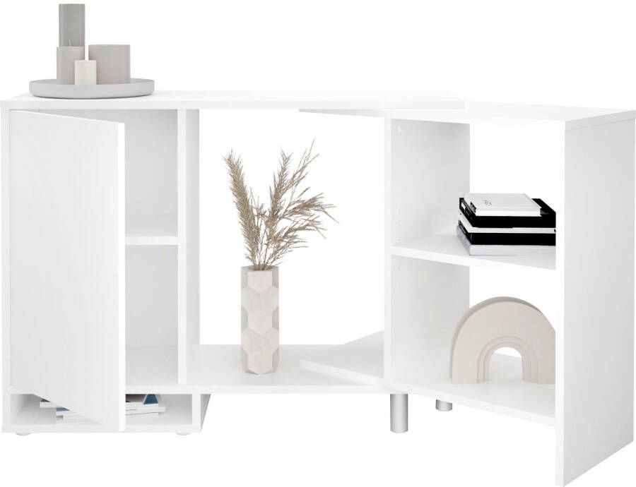 LuxeLivin' Hoekkast modulair met open schap wit - Foto 4